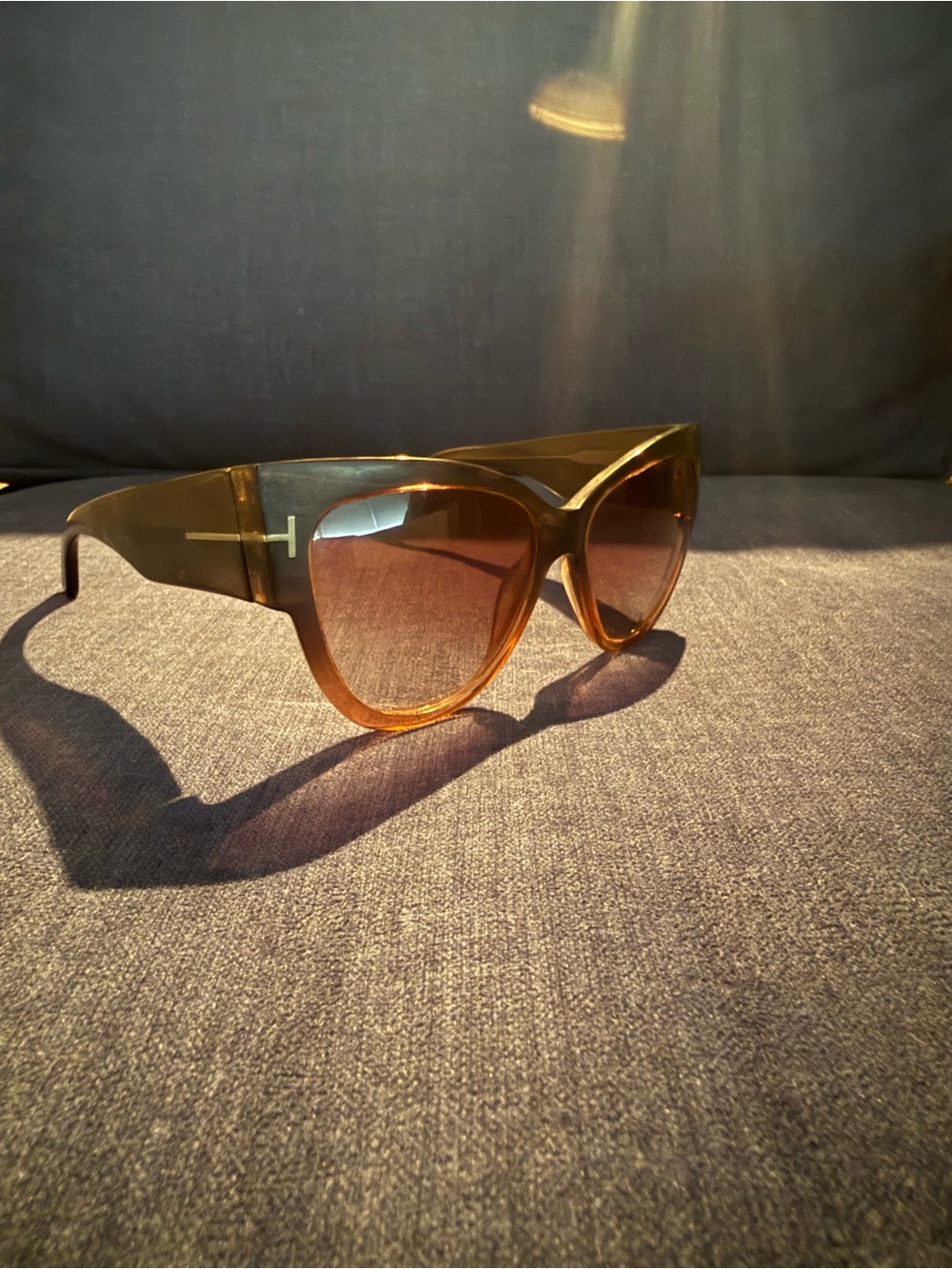 Tom Ford Two-Tone Black and Brown Cat-Eye Sunglasses - Picture 2 of 5